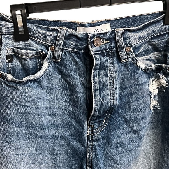 Disstressed Light Blue Denim Jeans - Picture 6 of 12